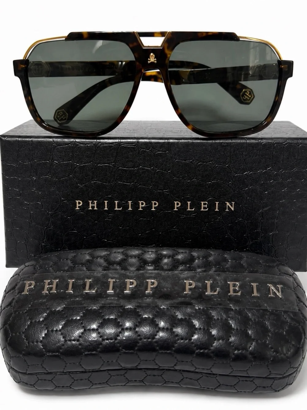 Philipp Plein Skull Aviator Sunglasses  Unisex